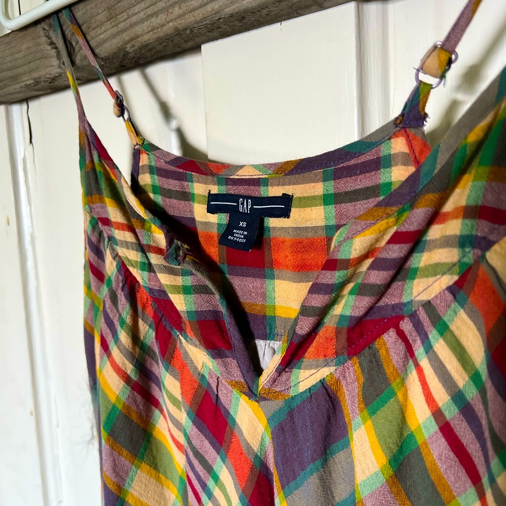 Vintage GAP colorful plaid picnic dress 🧺